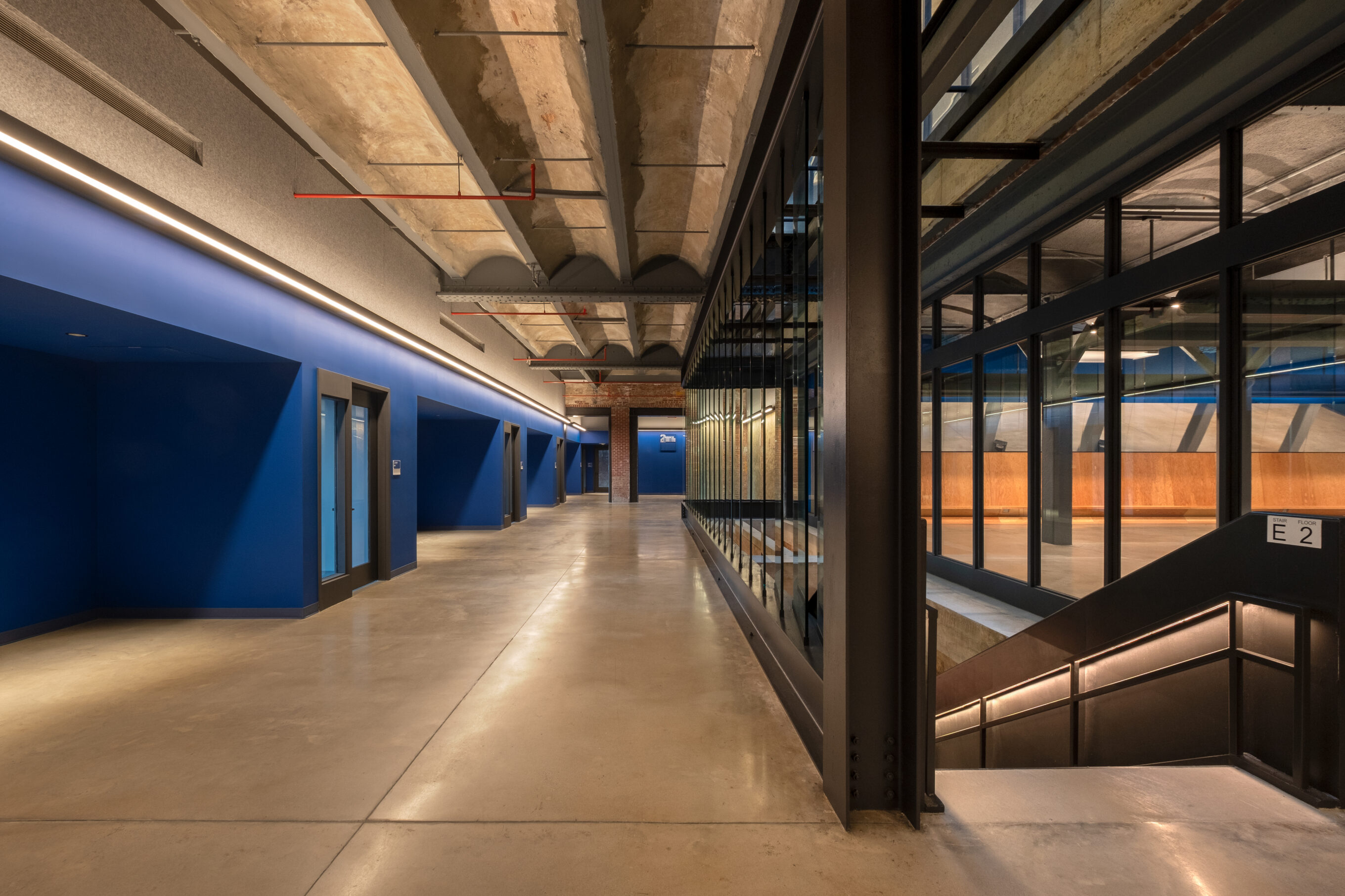 School hallway and stair