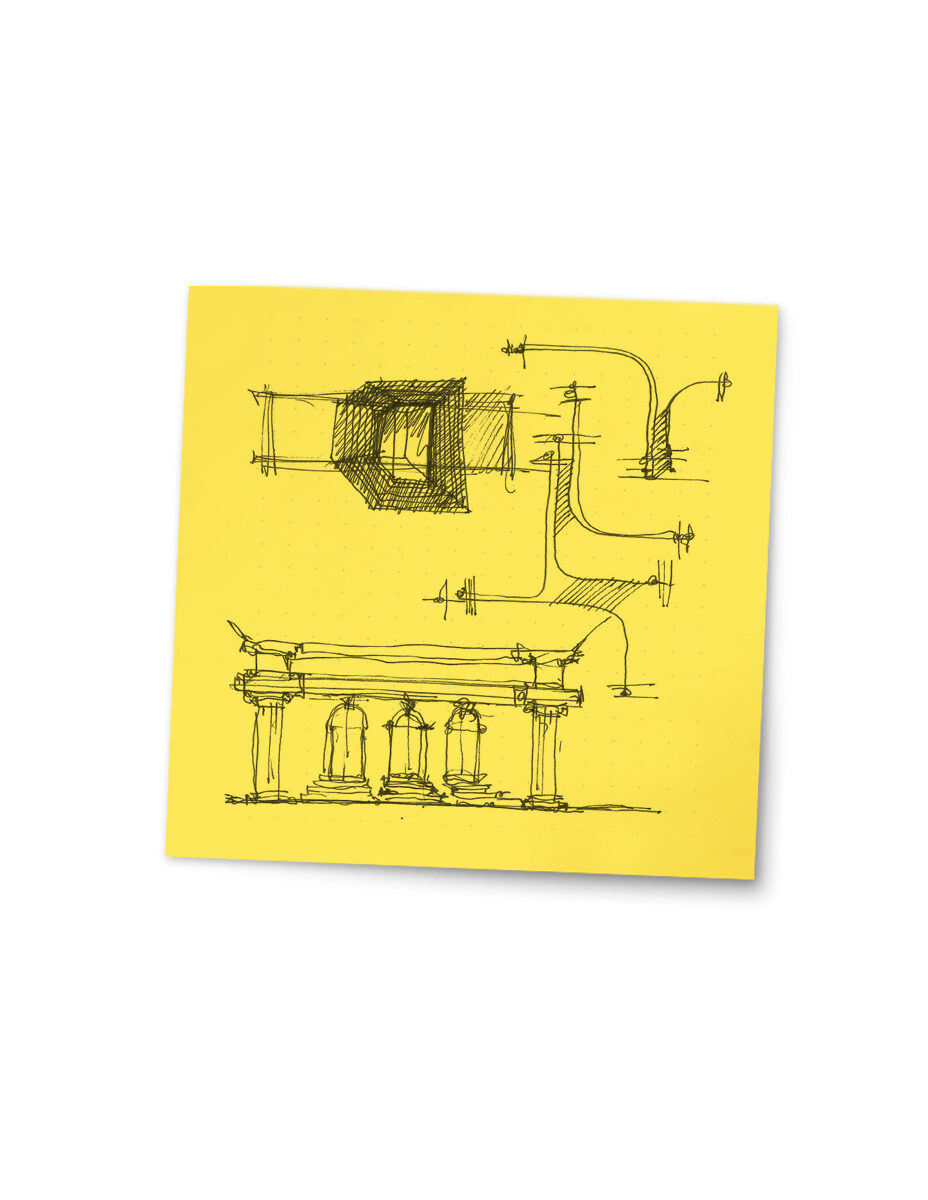 yellow post it note with handwritten text