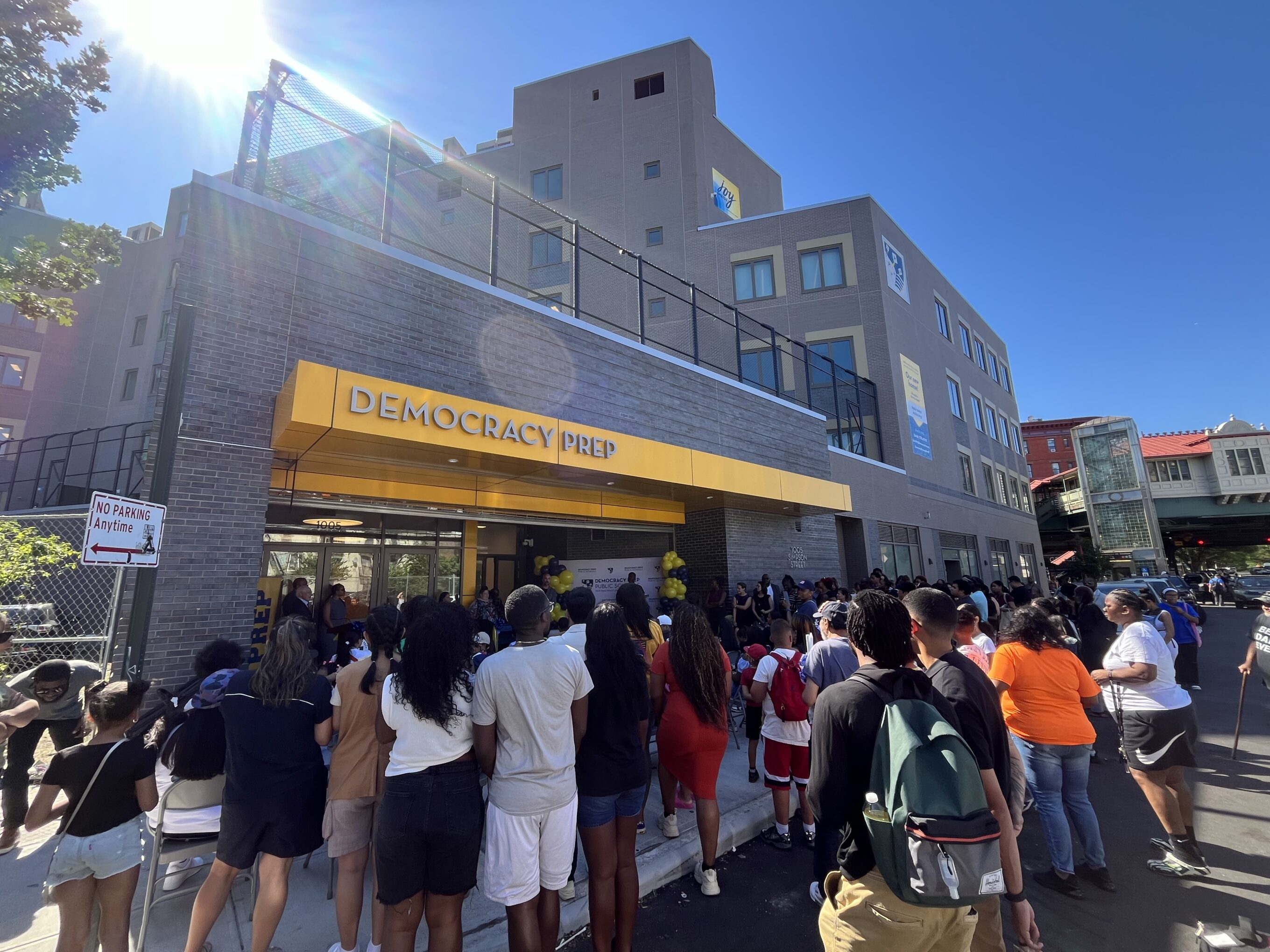 Community gathers around the new building