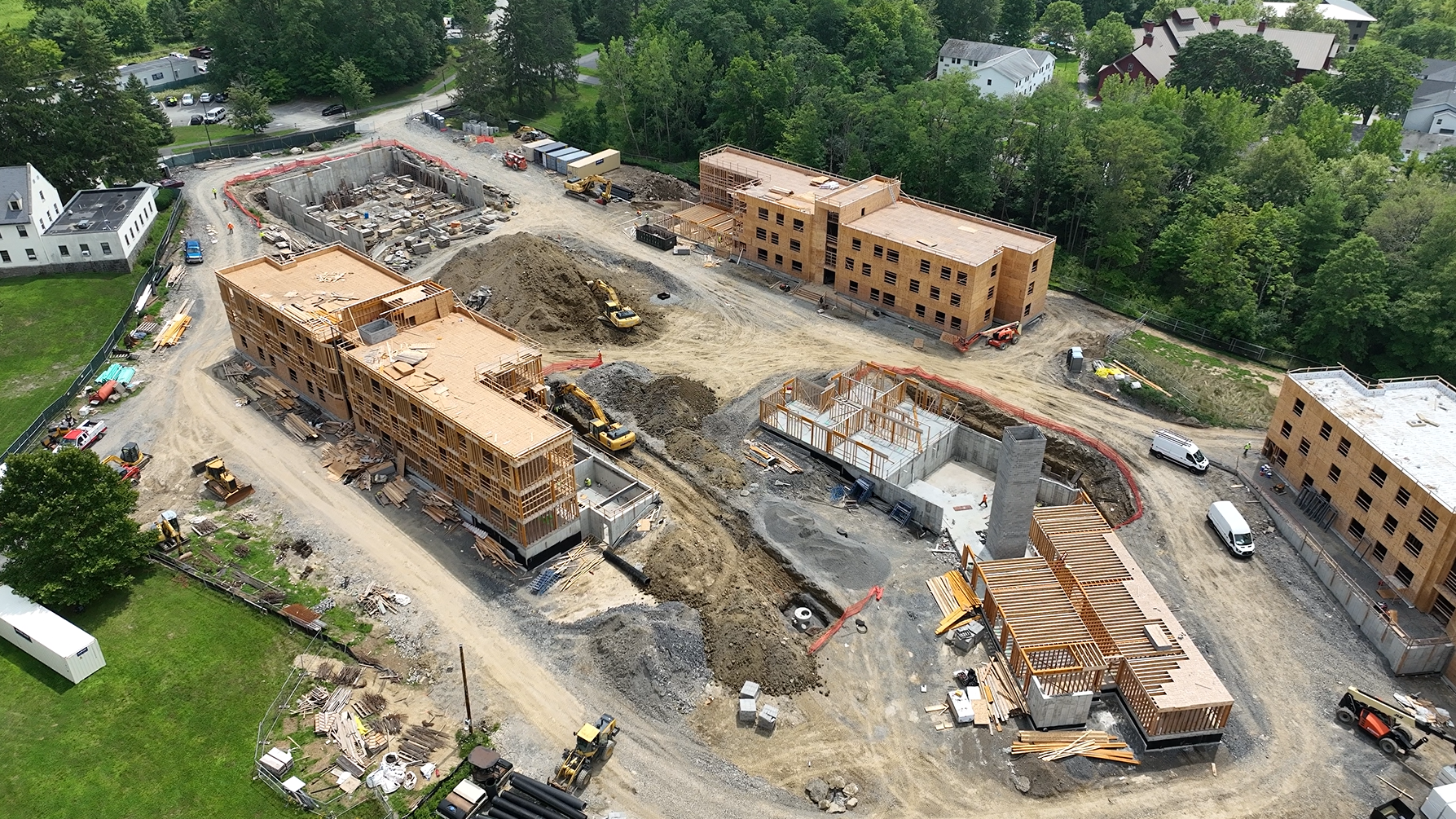 Aerial photo of construction site