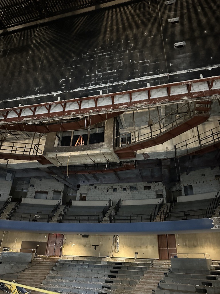 Historic theater under construction