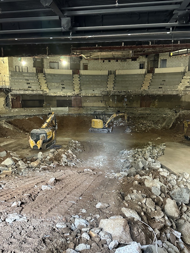 Construction in historic theater