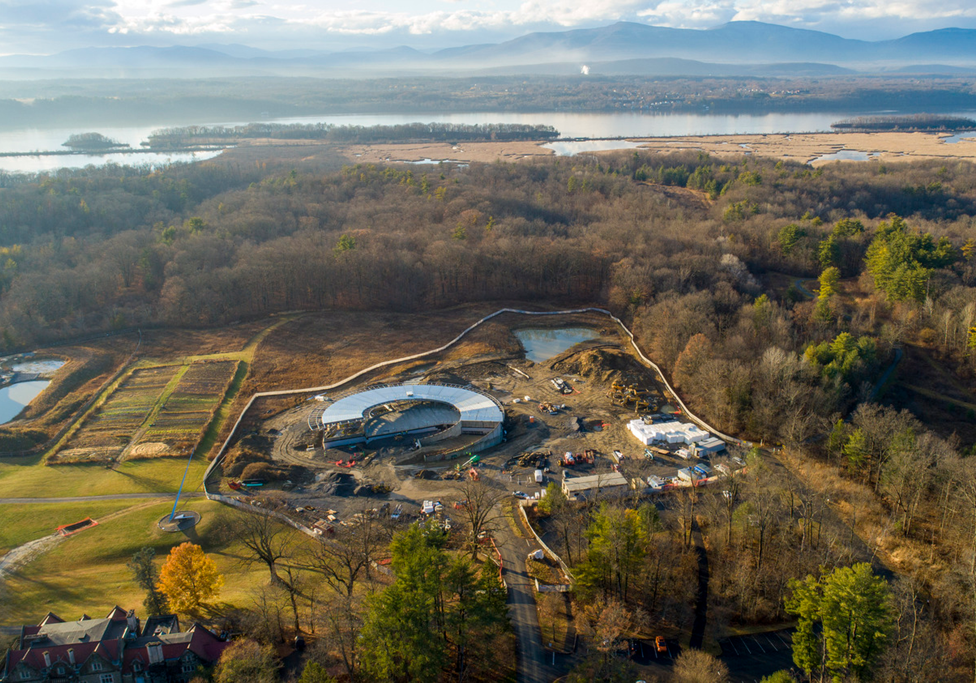 Aerial photo of Bard Performing Arts Lab