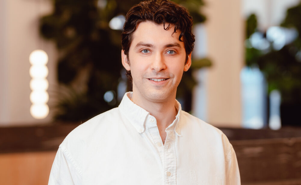 photo of a man with a blurry background