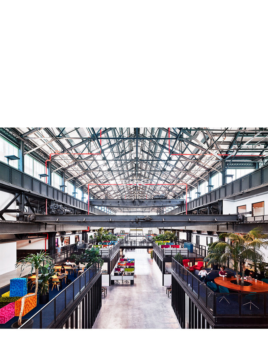 Open workspace in converted factory building