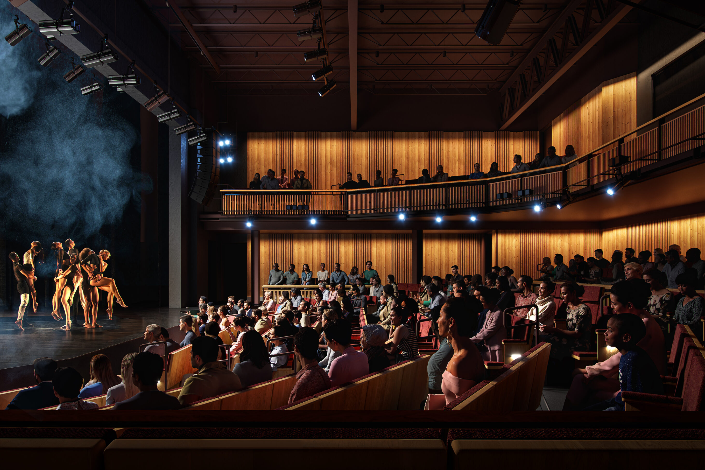 Rendering of theater interior