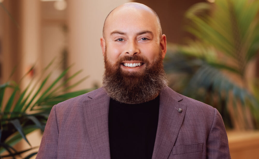 photo of a man with a blurry background