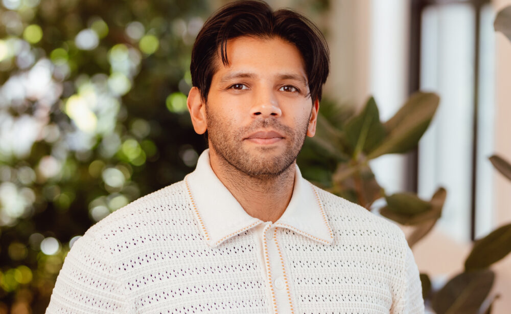 photo of a man with a blurry background