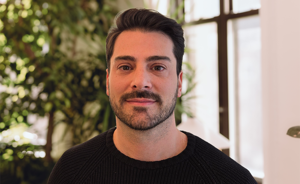 portrait of a man with a blurry background